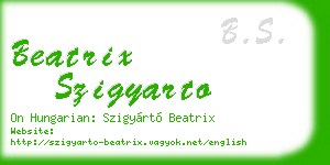 beatrix szigyarto business card