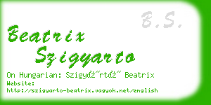 beatrix szigyarto business card